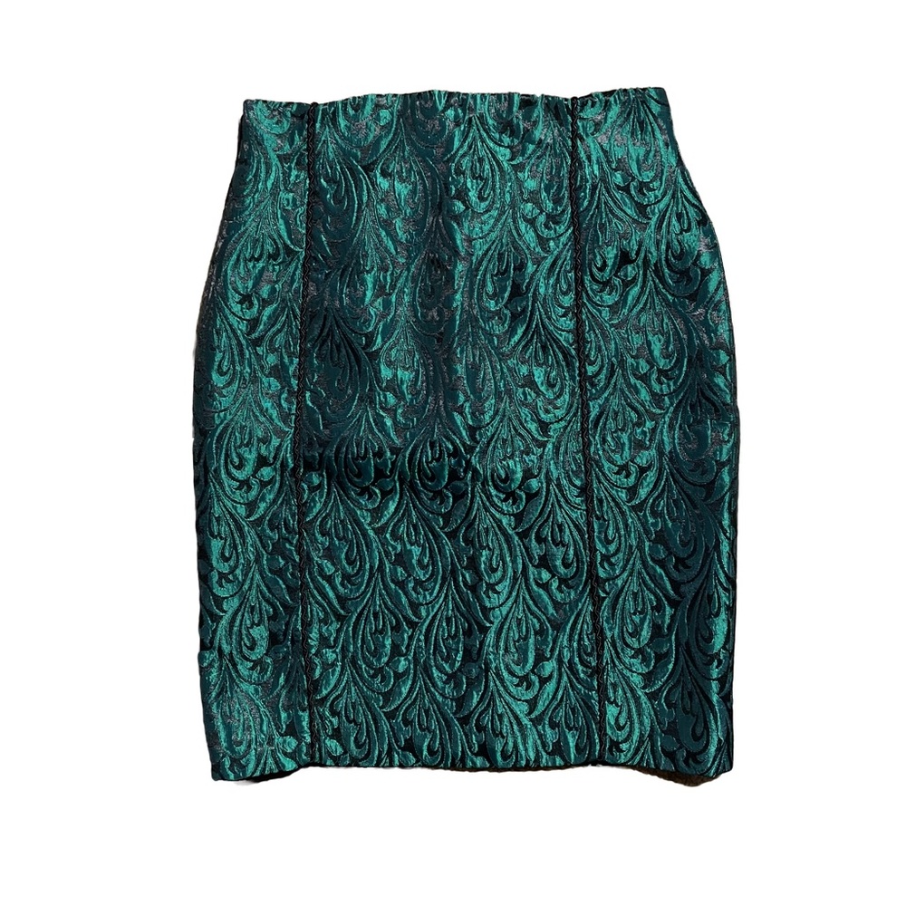 Vintage Green Mini Pencil Skirt Edwardian